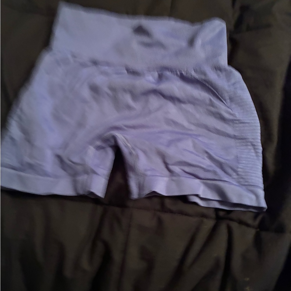 Purple High-Waisted Shorts